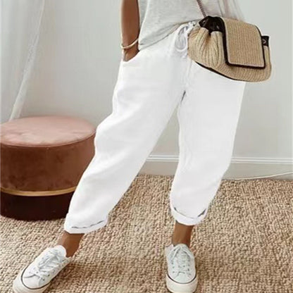 Pantalon en Coton et Lin pour Femme